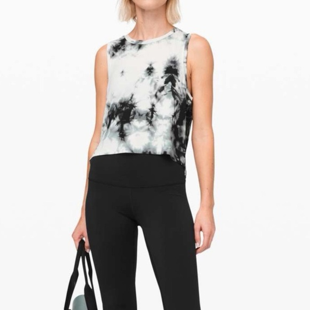 Lululemon White Tie Dye Muscle Tank